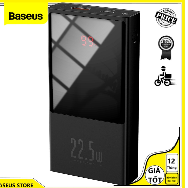 Pin sạc dự phòng sạc nhanh Baseus Super Mini Digital Display Power Bank ( 10000mAh / 20000mAh, 22.5W, màn hình LED)