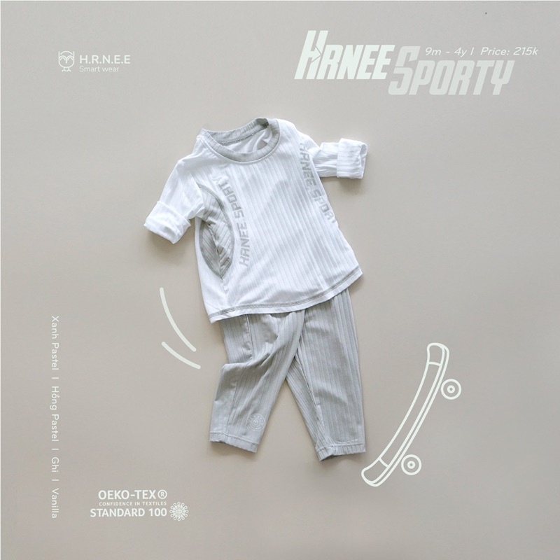 [ hrnee ] bộ dài tay hrnee sporty