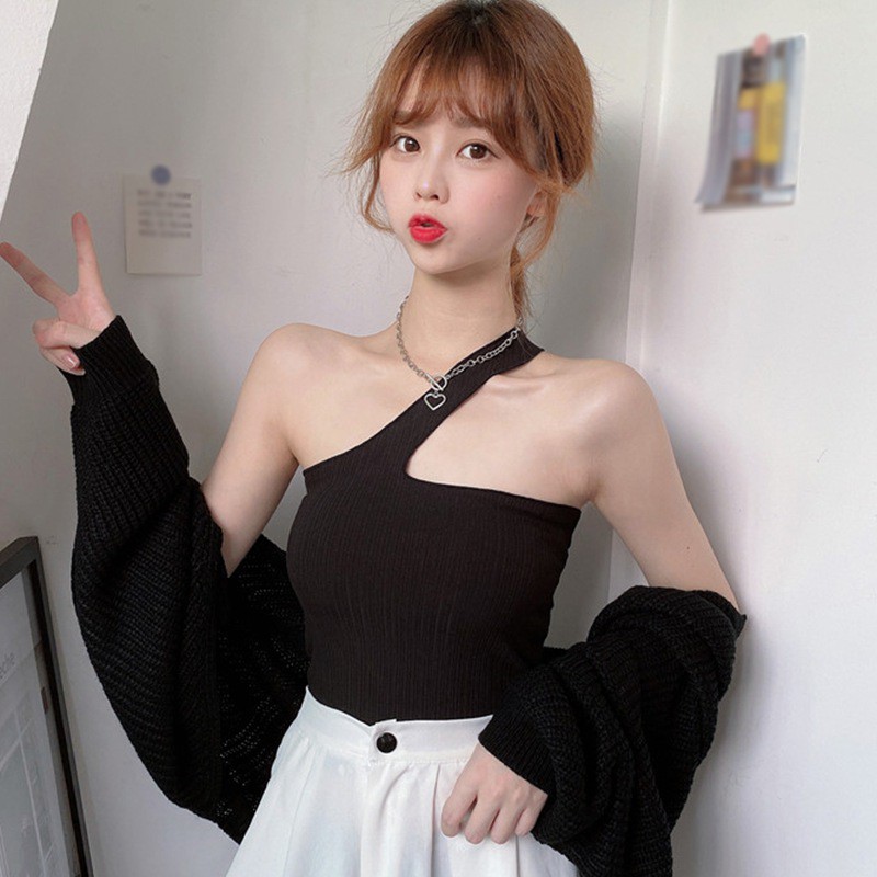 Áo khoác cardigan Set Áo Len Lửng Kèm Áo Không Tay Thời Trang Nữ Quyến Rũ