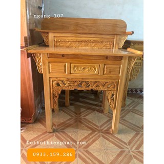 Bàn thờ gia tiên 107x127 gỗ gõ đỏ hàng xịn (loại 1) 2 tầng mẫu mới rất đẹp