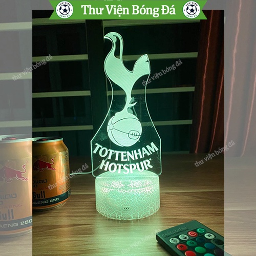 Đèn 3D Tottenham Hotspur, Đèn Ngủ Logo Áo Tottenham Hotspur Có Đế Pha Lê Kèm Điều Khiển Từ Xa – Đồ Bóng Đá