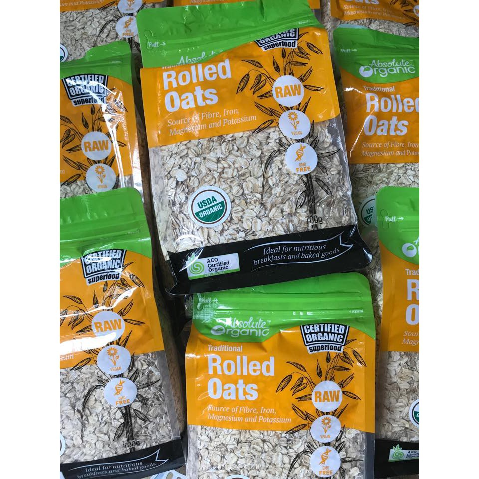 Yến Mạch Úc Tươi Hữu Cơ Absolute Organic Rolled Oat 700G Nhập Khẩu 💝FREE SHIP💝 Yến Mạch Hỗ Trợ Ăn Kiêng Hàng Australia | BigBuy360 - bigbuy360.vn