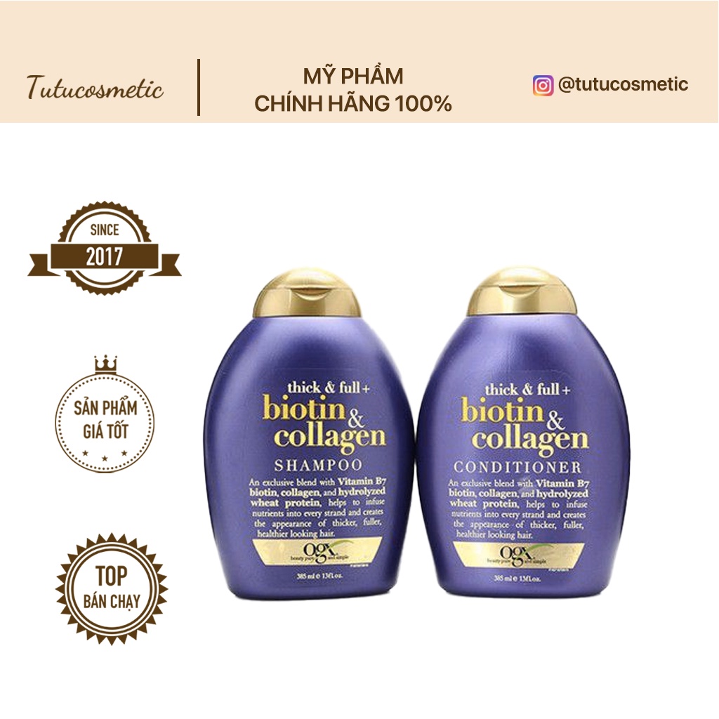 CẶP GỘI XẢ OGX BIOTIN & COLLAGEN