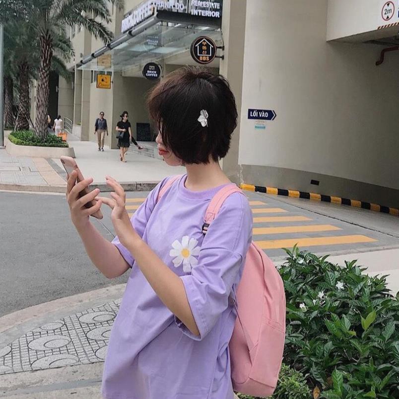 Áo thun tay lỡ UNISEX hoa MARGARET iu thương sắc tím nồng nàn A083 | BigBuy360 - bigbuy360.vn