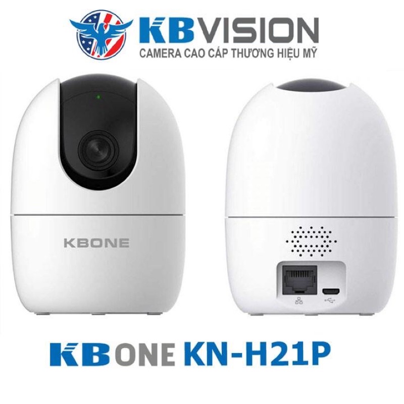 Camera IP Wifi  2.0MP KB.ONE KN-H21P Full HD quay quét 360 độ - chính hãng KBVision