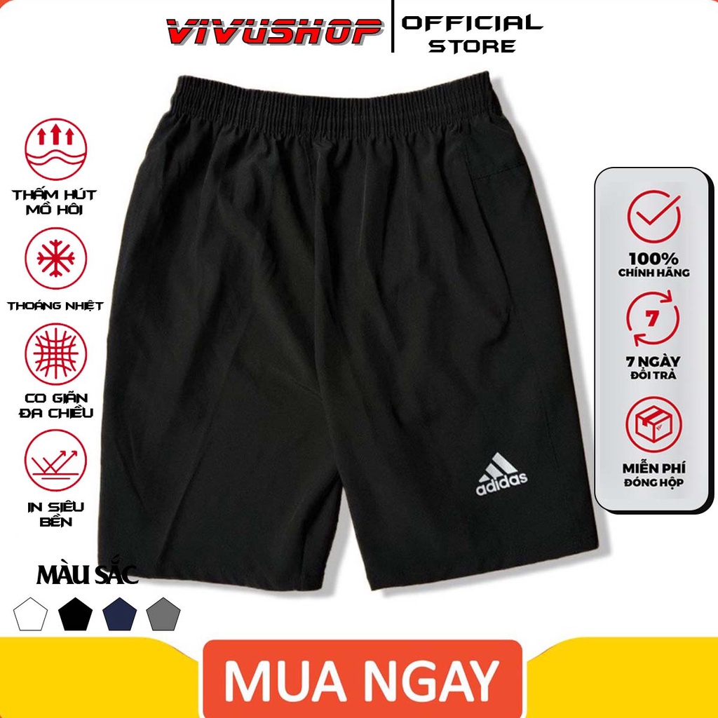 Quần Short Nam, Quần Đùi Nam Thể Thao Cao Cấp Chạy Bộ Tập Gym Chất GIÓ Dày Dặn Xuất Xịn Hàng Xuất