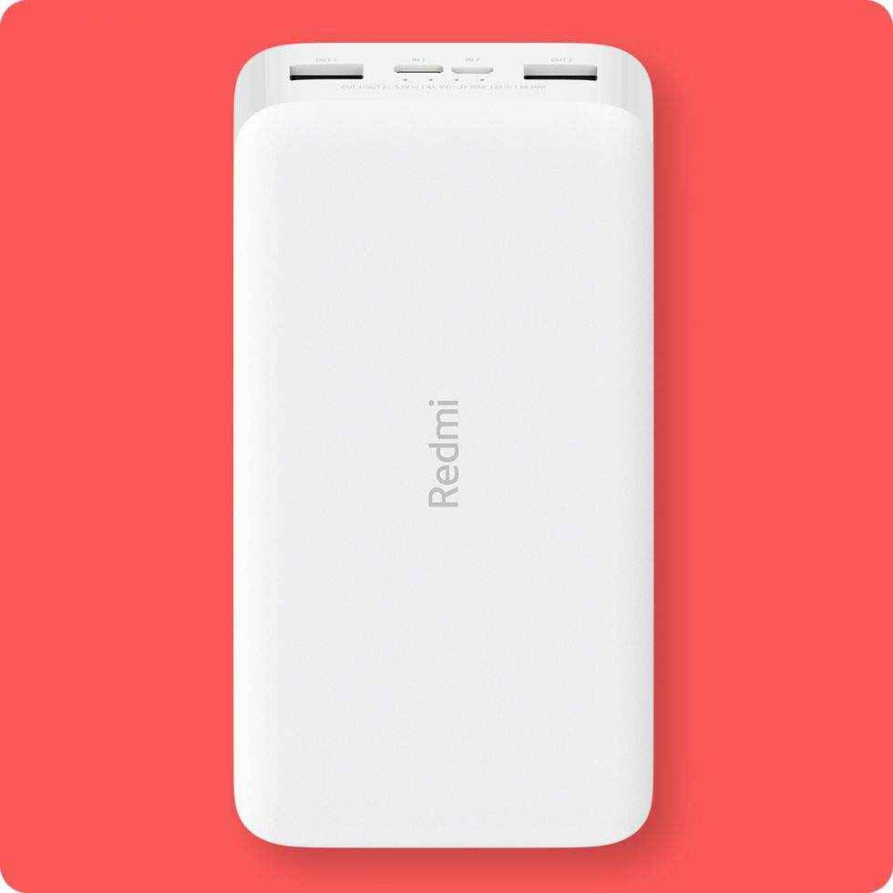 Sạc dự phòng Xiaomi redmi 20000Mah 74Wh 3.7V Sạc nhanh 18W ( Cổng ra USB) Lõi Pin Li-ion polymer - Digiworld