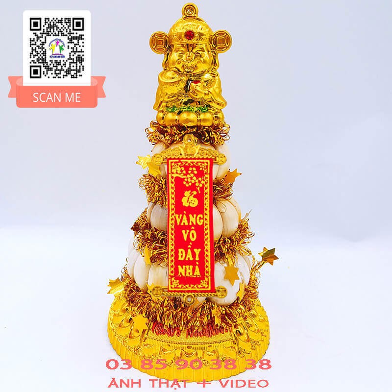 Tháp Tỏi Thần Tài - Bông Tỏi Thần Tài 3 Tầng Tép VỢ CHỒNG TÔI | BigBuy360 - bigbuy360.vn