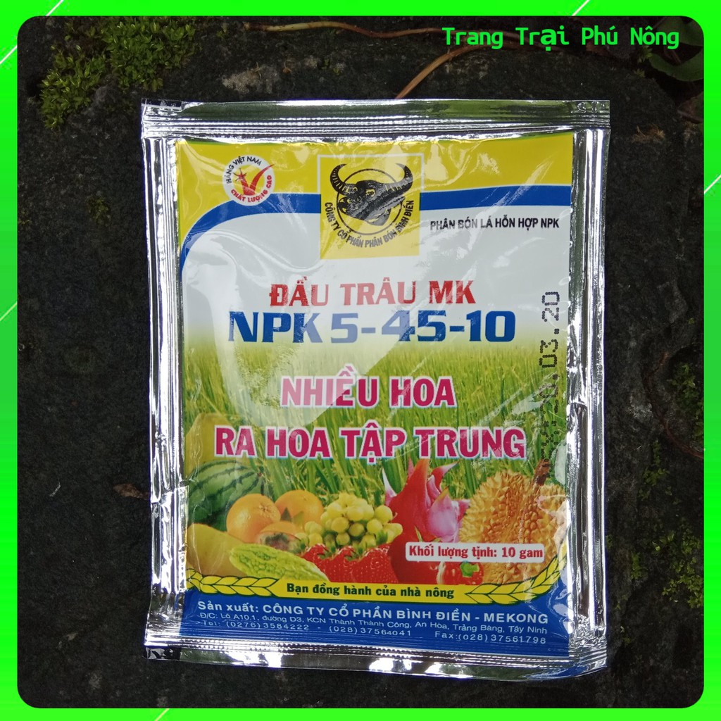 Phân Bón Kích Hoa, Đậu Trái Đầu Trâu MK 5-45-10 - Gói 10g