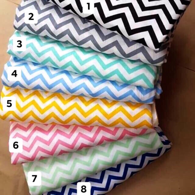 #V42🌈 VẢI TWILL HOẠ TIẾT ZICZAC MAY ĐỒ CHO DOLL, OBITSU, DIY, HANDMADE, QUILTING