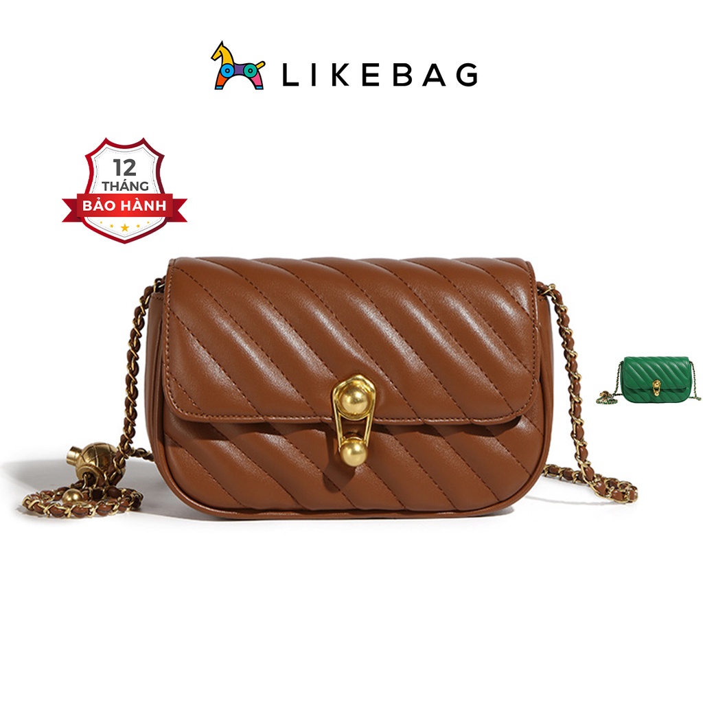 Túi đeo chéo nữ thời trang LIKEBAG dây xích độc đáo có chốt điều chỉnh 221XK6978 - LIBAGI