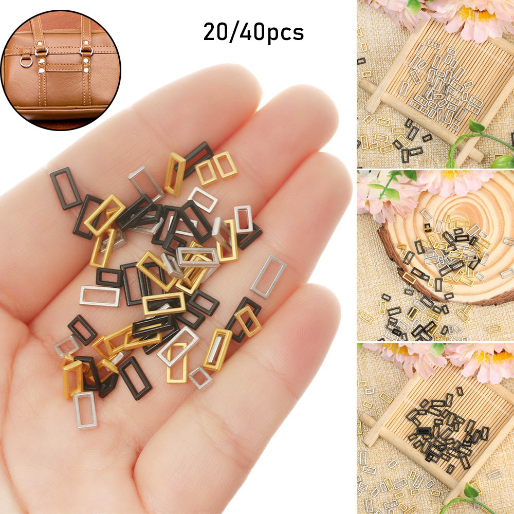 Set 20 / 40 Nút Khóa Dây Đeo Túi Xách 4mm / 6mm 3 Màu Chất Lượng Cao