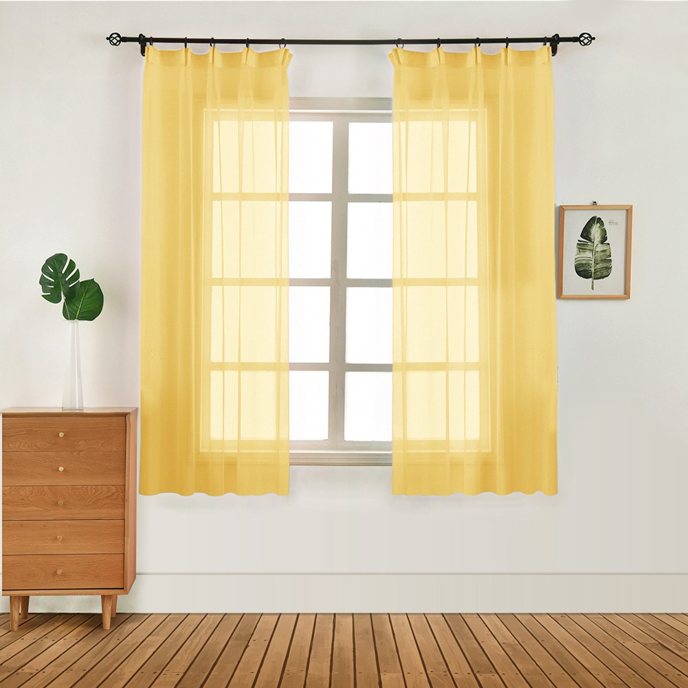 Rèm cửa sổ NAPEARL bằng vải Tulle màu trơn trang nhã 100x130