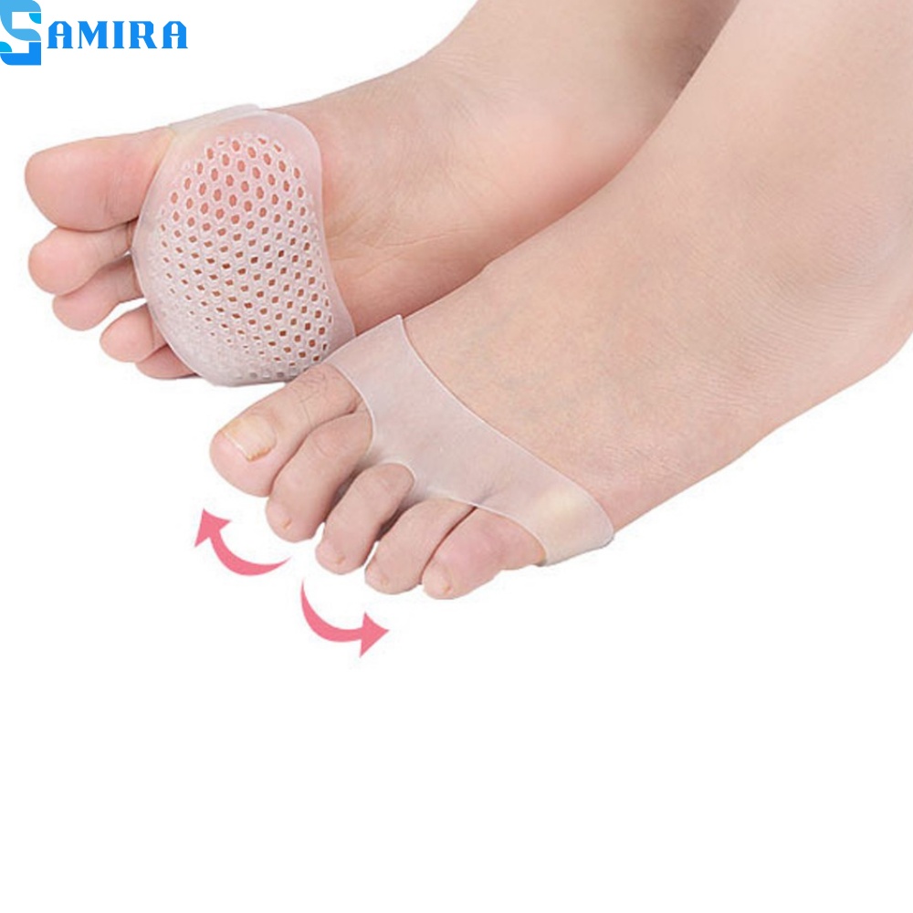 Cặp lót giày silicone tổ ong xỏ ngón đệm êm lòng bàn chân phía trước chống chai chân giảm đau co giãn khi mang giày SA19