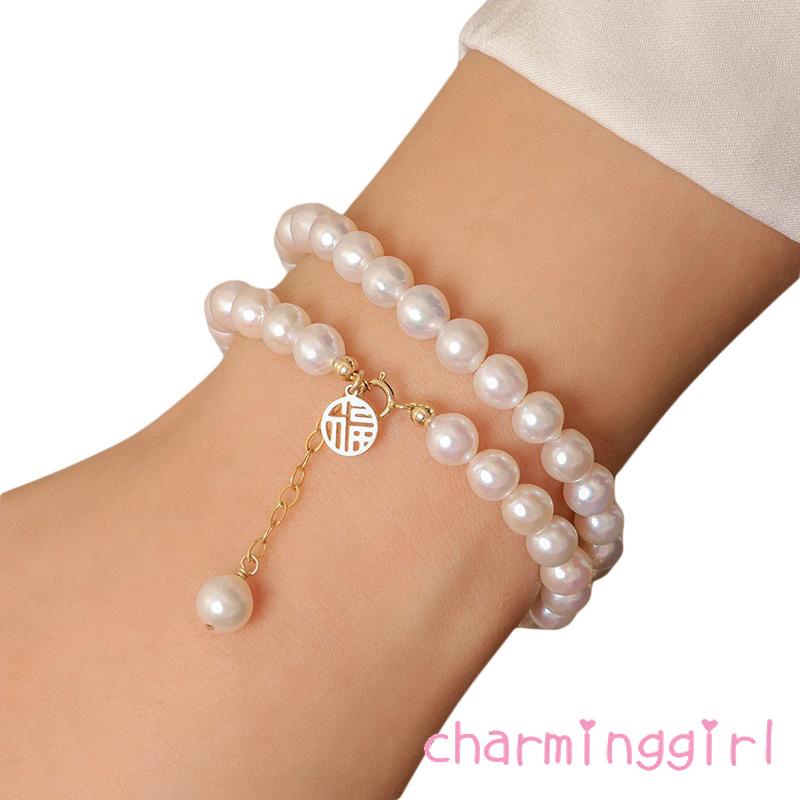 Vòng tay hạt ngọc trai có thể điều chỉnh kích thước