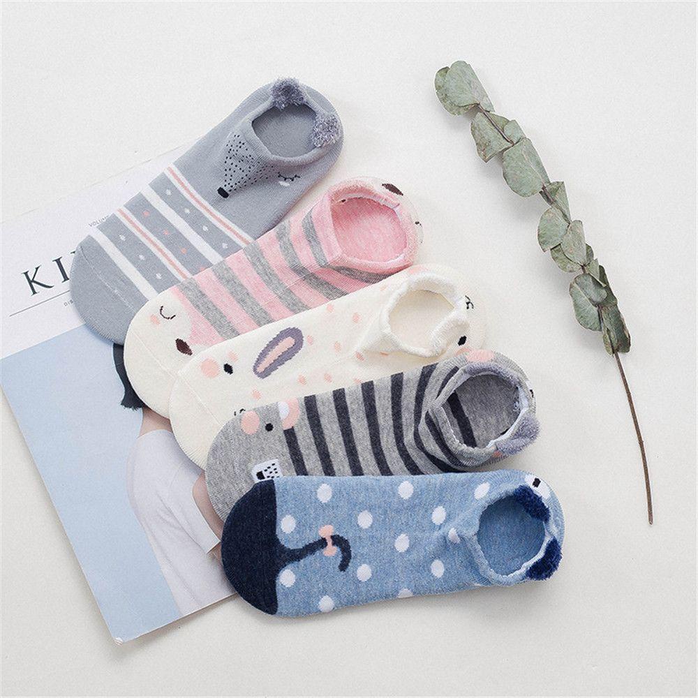Vớ Thuyền Chống Trượt Bằng Silicone Cotton Cho Nữ