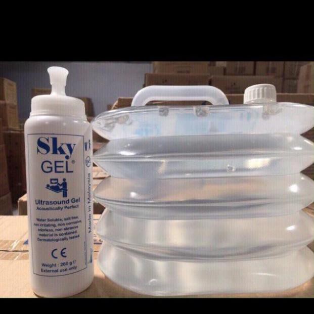 Gel siêu âm can 5 lít❤️ Gel triệt lông Sky trắng Can 5 Lít ❤️ Gel điện tim❤️ Gel triệt lông Sky màu trắng dùng cho Spa