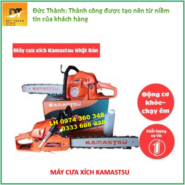 Máy cưa xích chạy xăng kamastsu 68CC nhật bản- máy cưa xăng mini