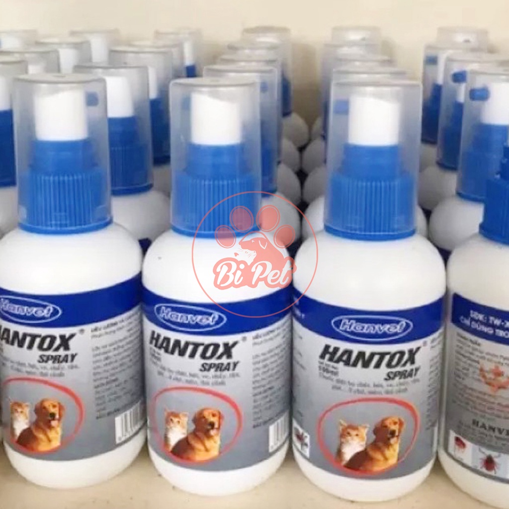 Xịt Hantox Spray diệt bọ chét ve chấy rận ghẻ chó mèo 300ml - diệt các loại bọ trên gia súc gia cầm