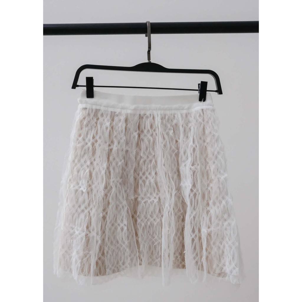 COCO SIN - Chân Váy Ren Trắng Phối Sheer | BigBuy360 - bigbuy360.vn