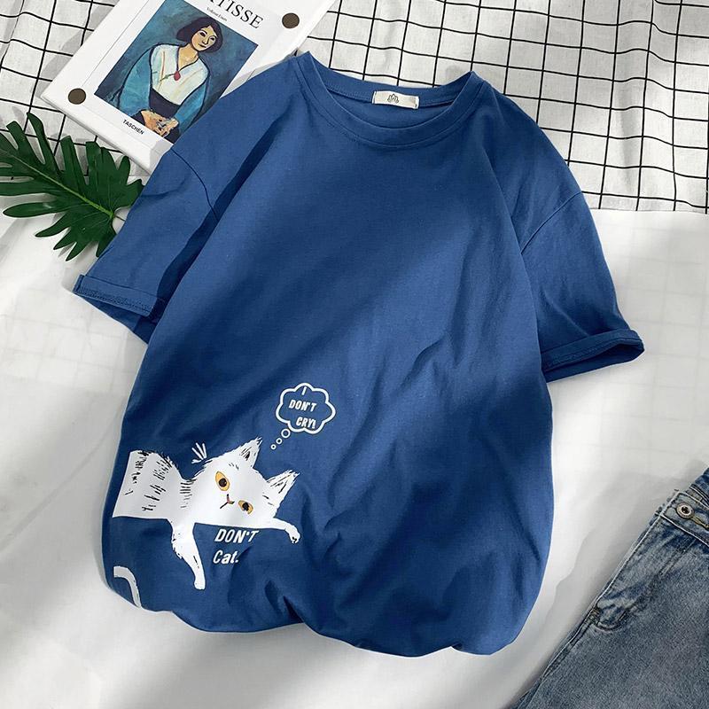 Áo Thun Tay Ngắn In Hình Mèo Dễ Thương Dành Cho Bé Trai 2020