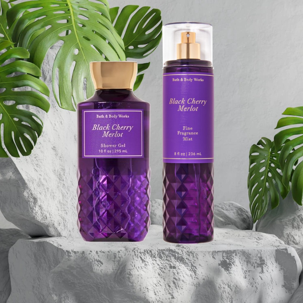 Xịt thơm toàn thân BLACK CHERRY MELOT body mist Bath And Body Works 236ML