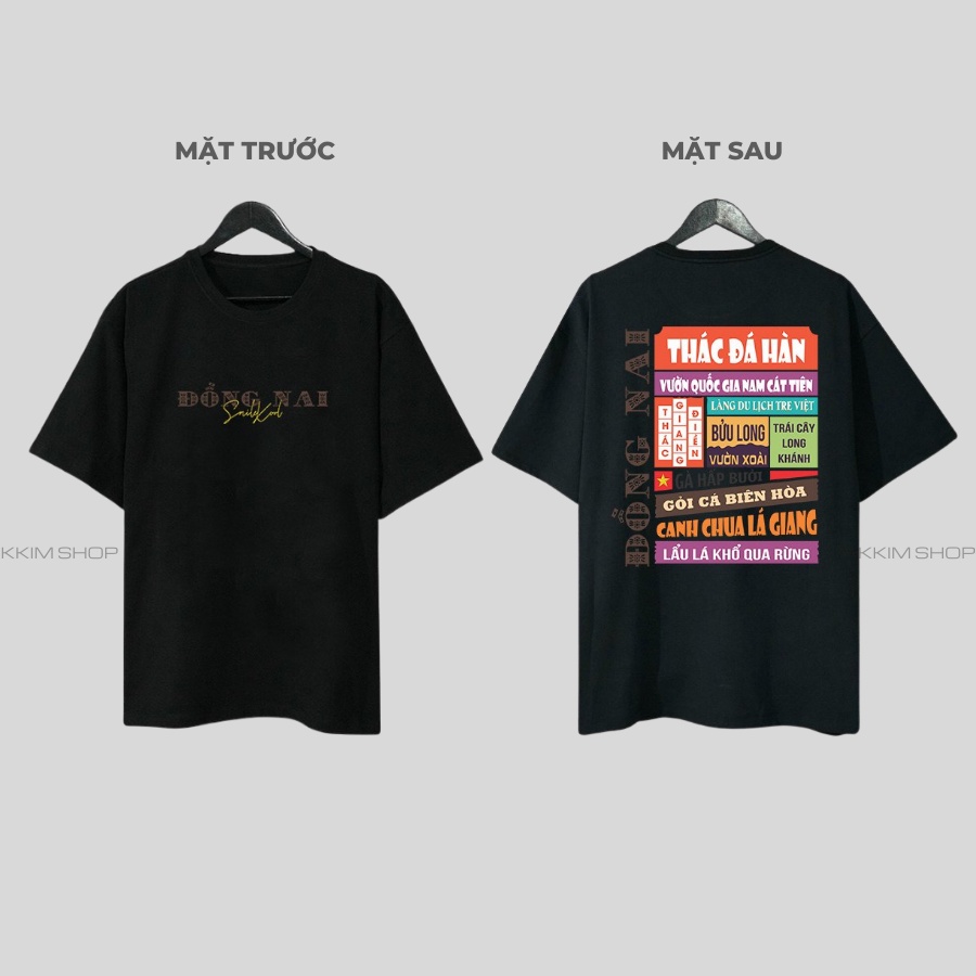 Áo thun tay lỡ ĐỒNG NAI, Áo phông 63 tỉnh thành Form rộng oversize, chất liệu Cotton KKIMSHOP