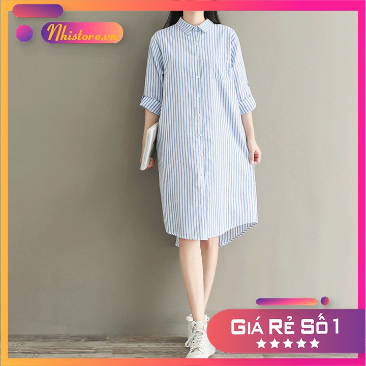 Đầm bầu sơ mi công sở hàng Quảng Châu