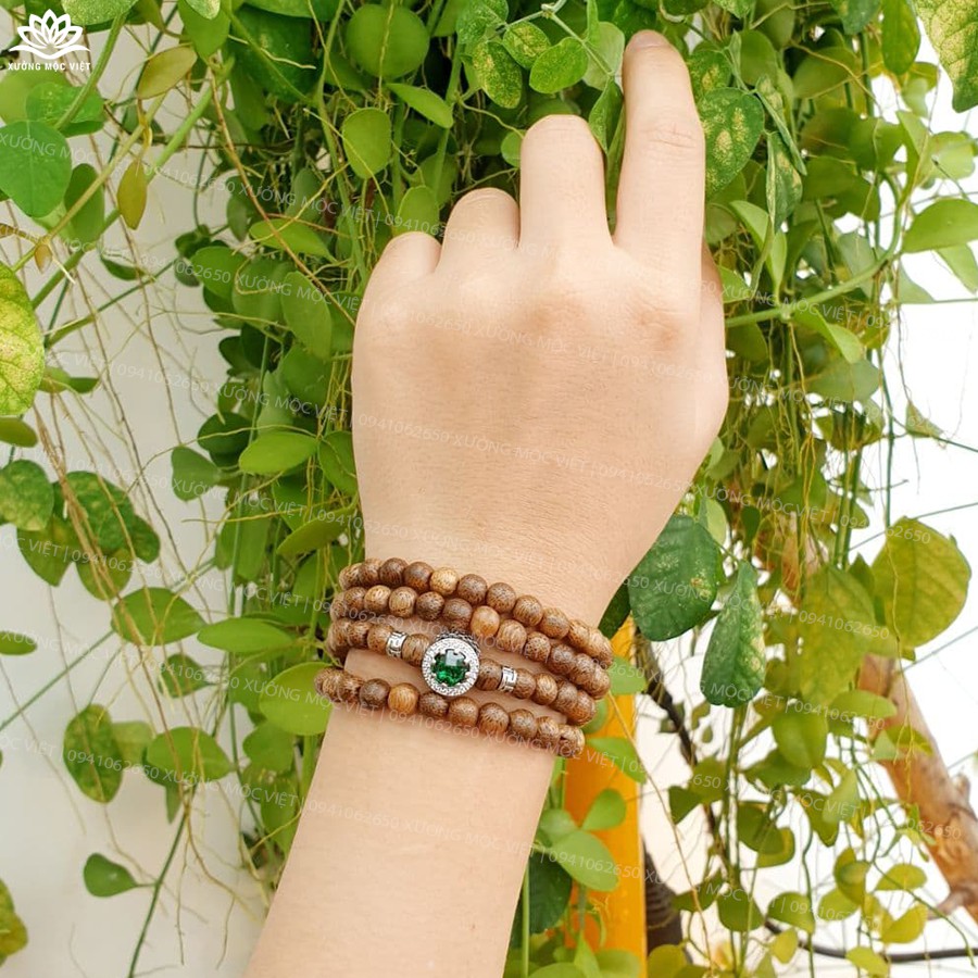 Vòng Tay Trầm Hương Chuỗi Tràng Hạt 108 Trầm Tốc Tự Nhiên Mix Charm Cao Cấp Hợp Phong Thuỷ