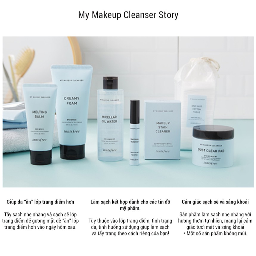Bông tẩy trang innisfree My Makeup Cleanser One Shot Cotton Tissue (75 miếng) | BigBuy360 - bigbuy360.vn