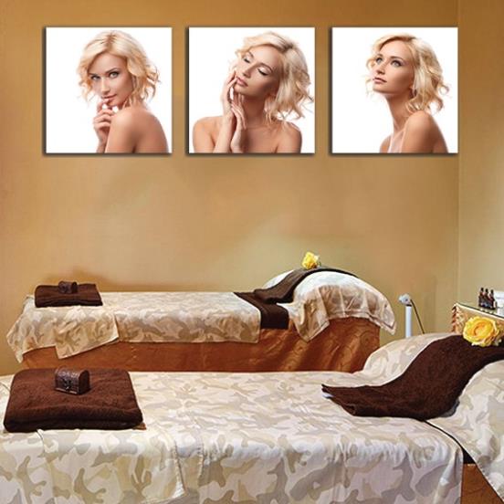 Tranh spa dán tường tiệm make up, massage