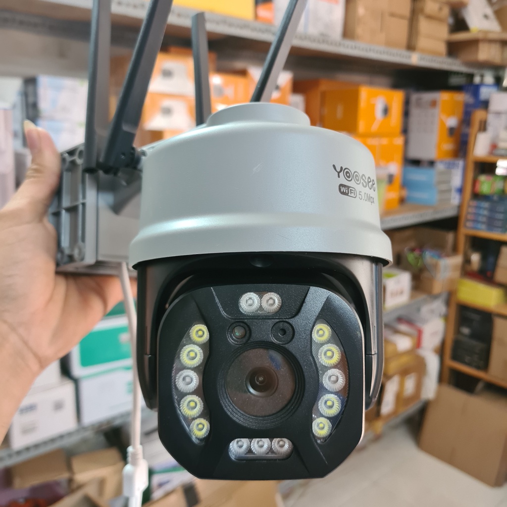 CAMERA YOOSEE PTZ 4 RÂU 14 LED XOAY 360 ĐỘ - CHỐNG NƯỚC - QUAY ĐÊM CÓ MÀU - HÌNH ẢNH RÕ NÉT