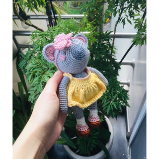 Thú len handmade-Nàng gấu dịu dàng-@bellascrochet_corner