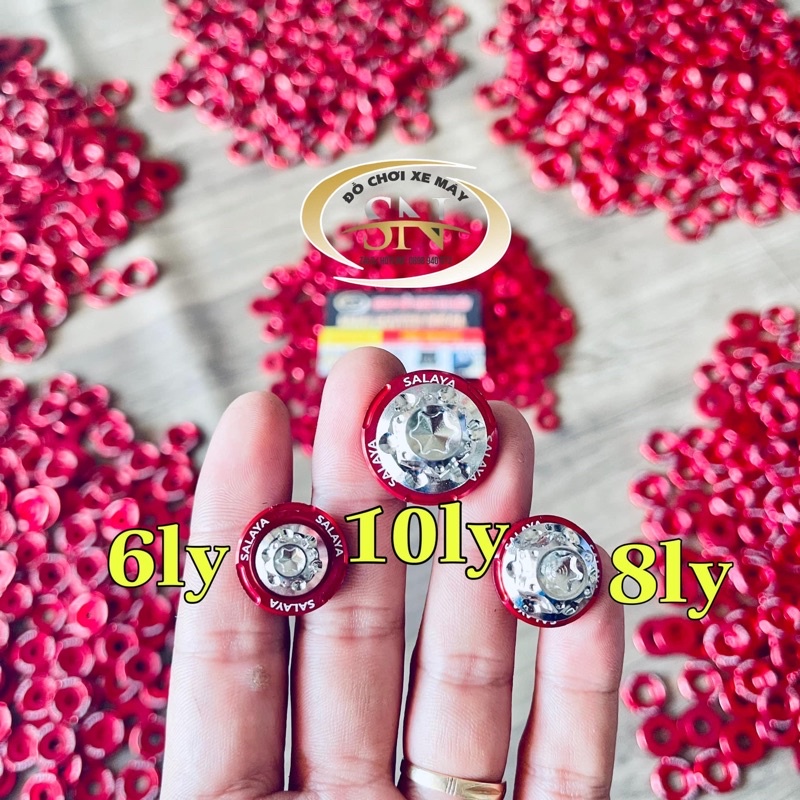 Lông đền inox 304  lông đề đỏ 6ly  10ly 12ly gắn bửng mõ dè hộp sên lốc máy áo xe
