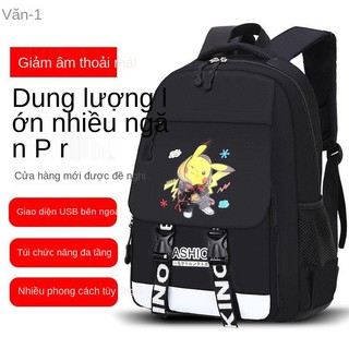☜✻cặp học sinh tiểu học pikachu balo học sinh bé trai, học sinh cấp 1, 2, 3, 4, 5