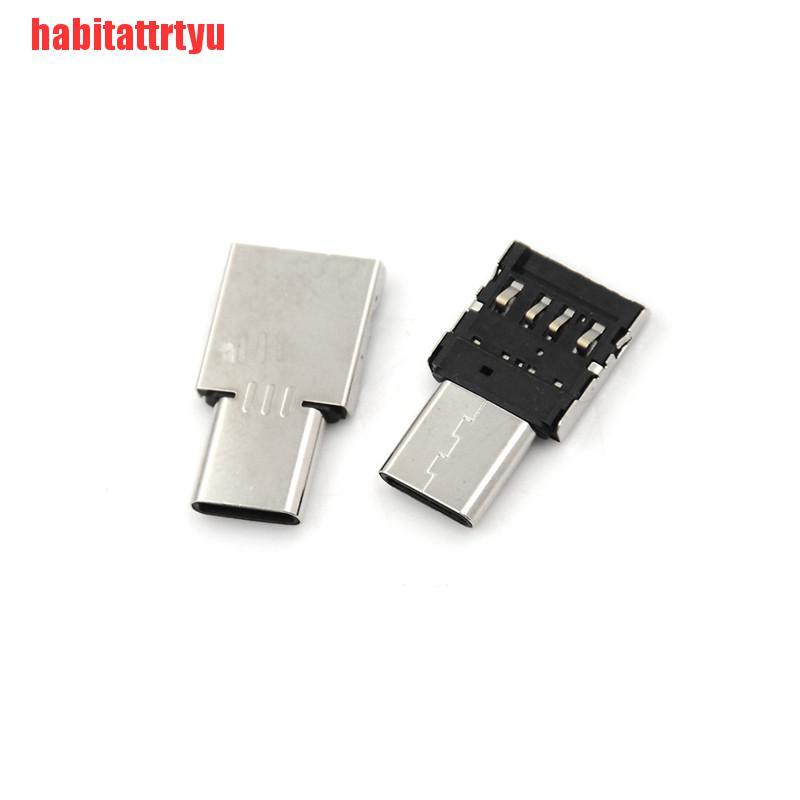 Set 2 Bộ Chuyển Đổi Usb 3.1 Loại C Male Sang Usb Female Otg Dành Cho Điện Thoại / Máy Tính Bảng