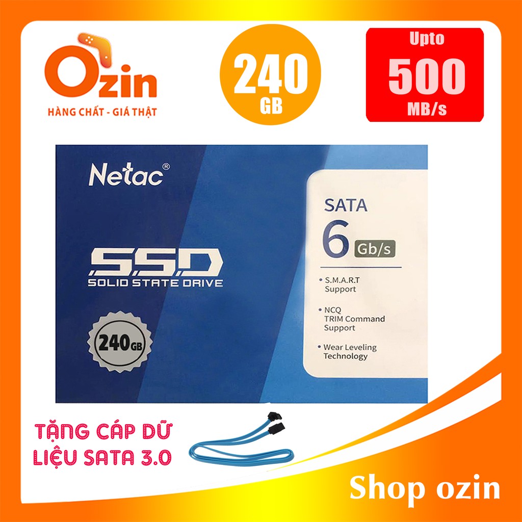 [RẺ VÔ ĐỊCH] Ổ cứng SSD Netac 480GB 256GB 128GB SATA III 2.5 inh | BigBuy360 - bigbuy360.vn