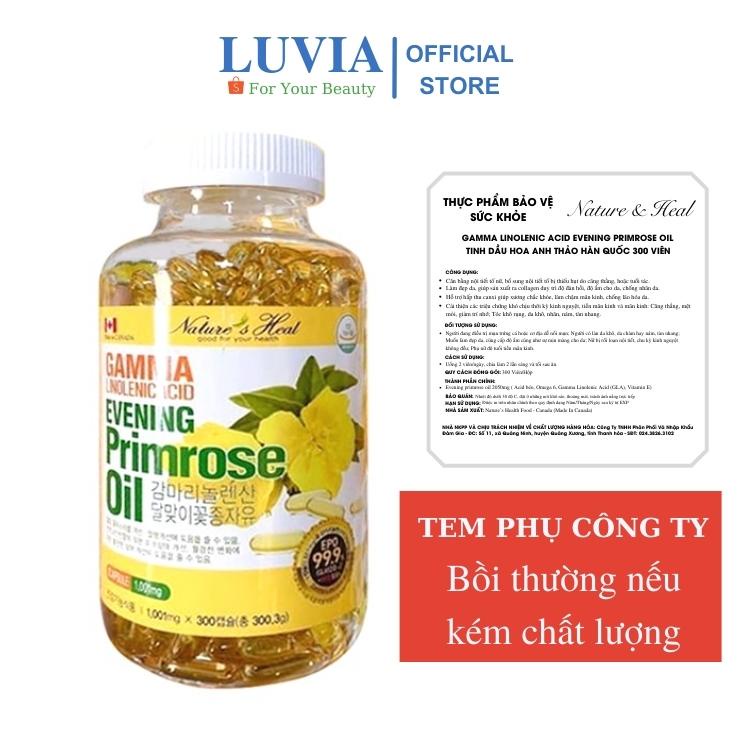 Viên Uống Tinh Dầu Hoa Anh Thảo Hàn Quốc Cân Bằng Nội Tiết Tố Nữ 300 Viên - Evening Primrose Oil