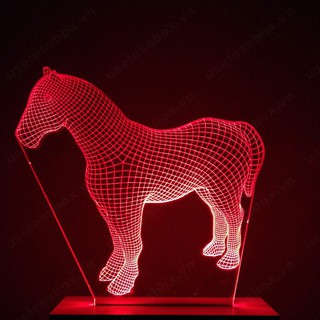 Đèn ngủ 3D hình con ngựa