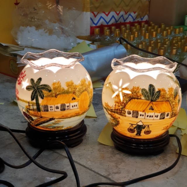 Đèn xông tinh dầu gốm to