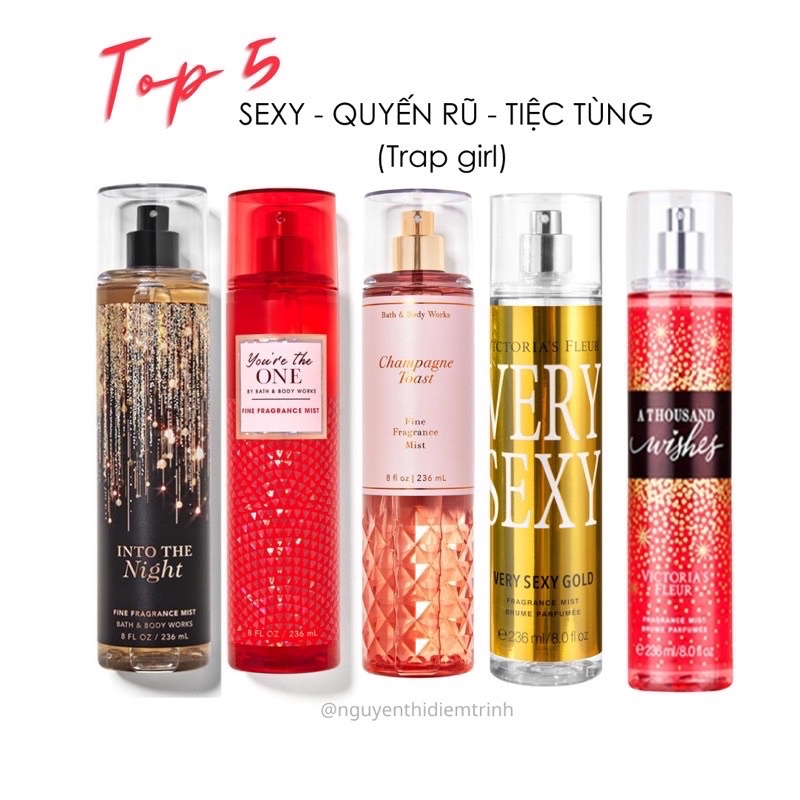 Xịt thơm body mist toàn thân Bath & Body Works hương nước hoa mini và Fullsize hàng US - Bestore Vietnam