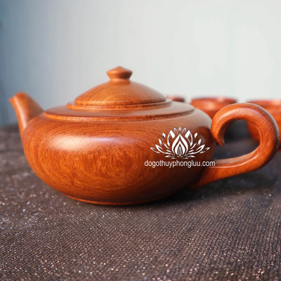 ((GIÁ XƯỞNG)) Combo khay trà lan ấm chén trà nguyên khối gỗ hương Hàng loại 1