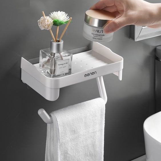 Giá Treo Đồ Nhà Tắm Đựng Giấy Vệ Sinh, Kệ Treo Khăn Đựng Mỹ Phẩm Oenon 387 Cao Cấp