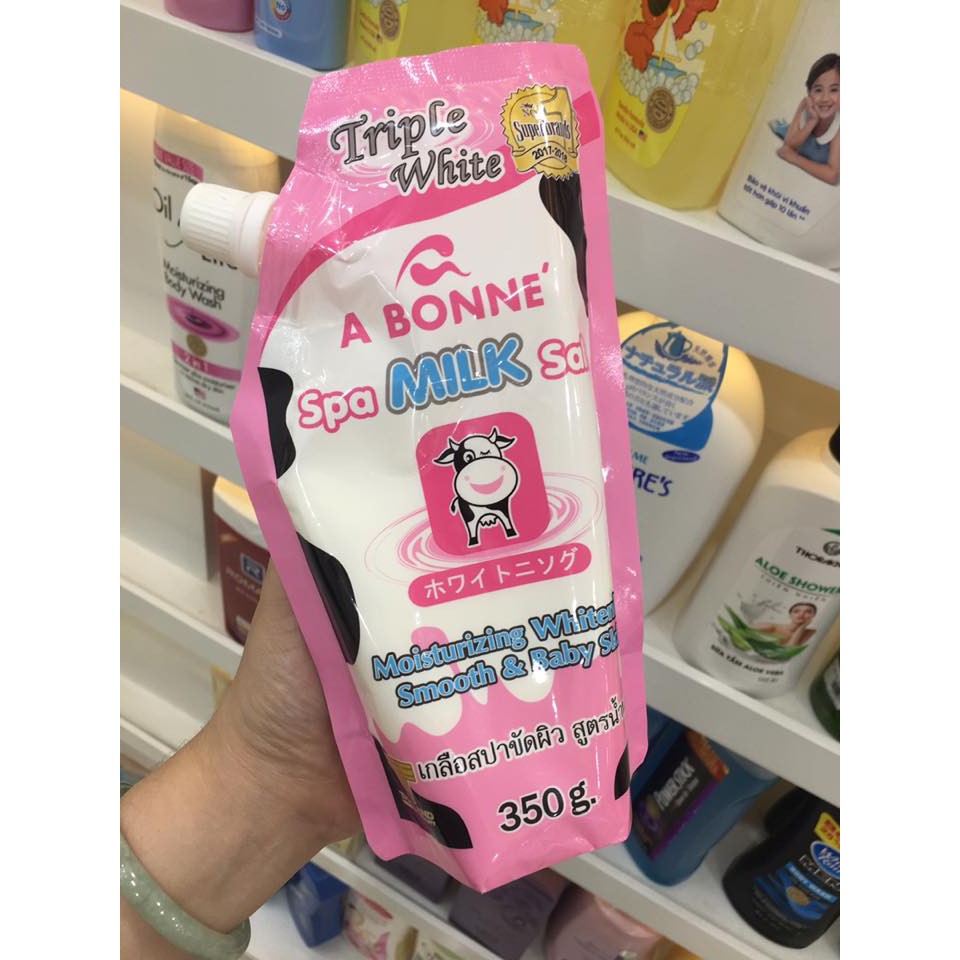 [HÀNG CÔNG TY] Muối tắm sữa bò tẩy tế bào chết A Bonne Spa Milk Salt Thái Lan 350gr