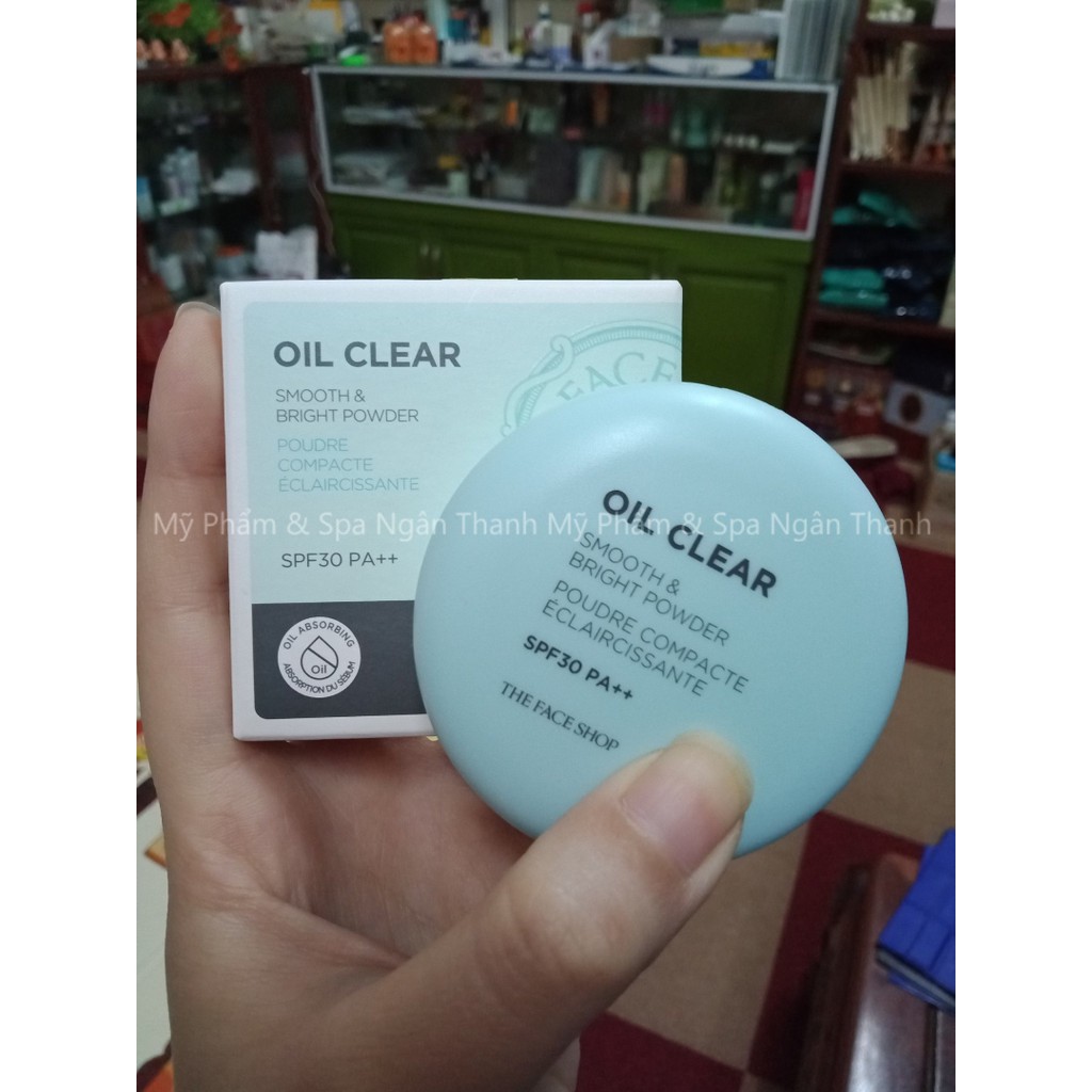 Phấn Phủ Nén Kiềm Dầu Oil Clear Smooth & Bright Powder xách tay nội địa Hàn Quốc