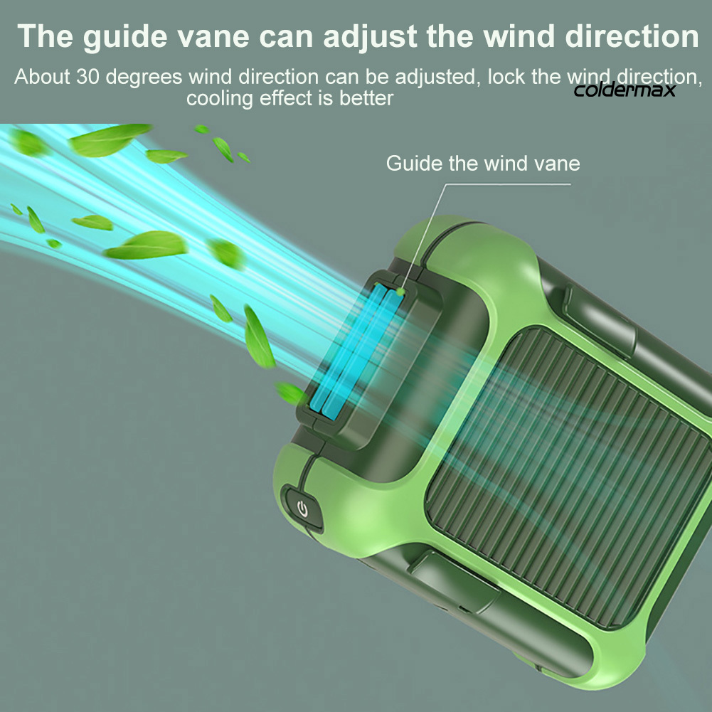 quạt làm mát có dây đeo và kẹp gắn thắt lưng không cần dùng tay cổng cắm USB