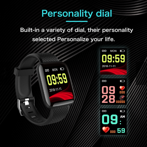 Smart Watch 116 Plus/Under Pressure Monitor Watch/Heart Rate/Pedometer/Waterproof/Movement