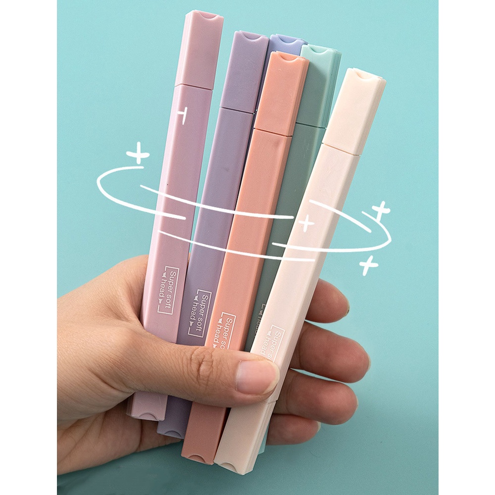 Set 6 Bút Dạ Quang Highlighter Đánh Dấu Nhiều Màu Sắc Morandi