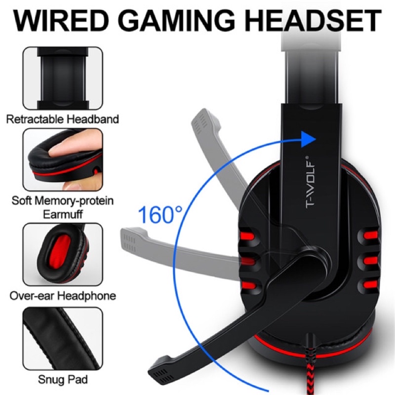 BÀN PHÍM GAMING  [ COMBO 4 MÓN ][ Combo 4 món T-Wolf Siêu hot ( Bàn phím+Tai nghe led+ Chuột led+Padmouse)