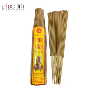 Nhang Trầm_Nhãn Vàng_Dài 38 cm_500gr_300 cây_Trầm Hương Phúc Linh_Cam Kết Không Hương Liệu và Hóa Chất